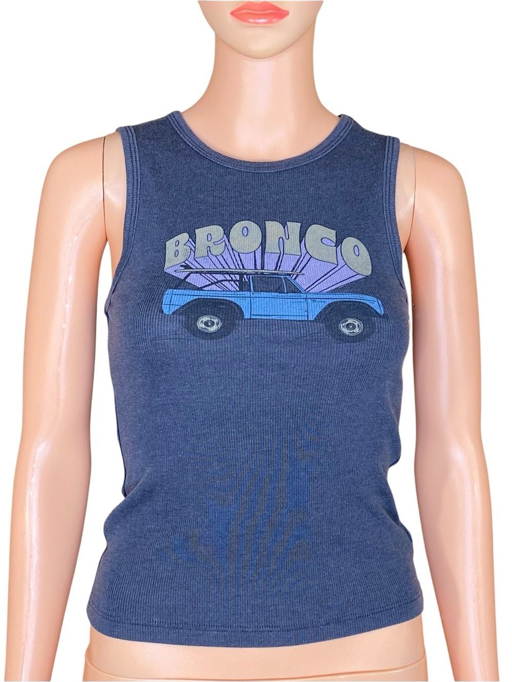 American Eagle Bronco Tank NWT Top Mucle Tee Retro Inspired Gtraphics Size XS